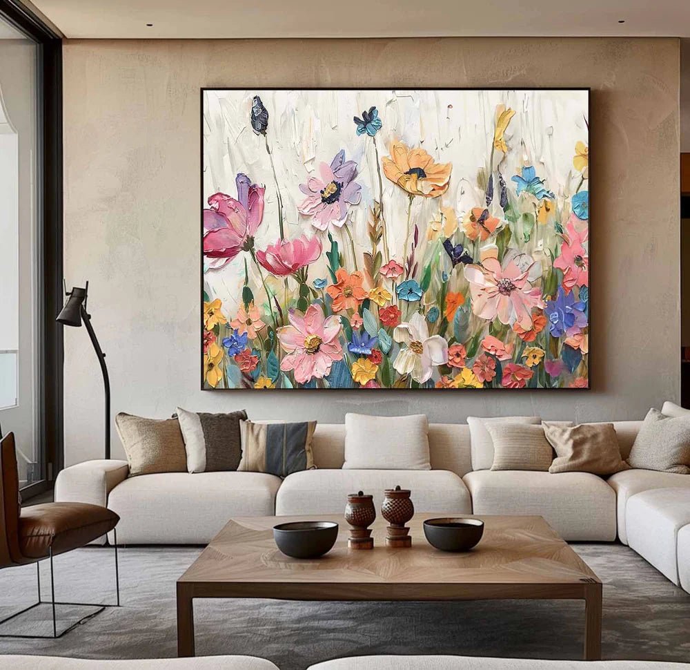 Textured Floral Wall Art TF322 - Tactile Atelier