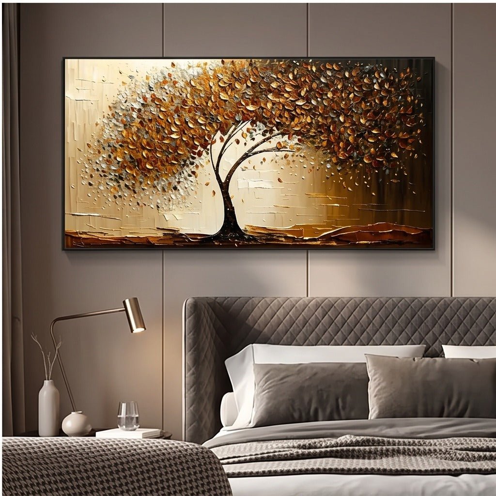 Textured Gold Tree Wall Art #TO283 - Tactile Atelier