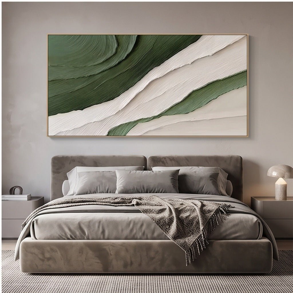 Textured Green Abstract Wall Art #TO262 - Tactile Atelier
