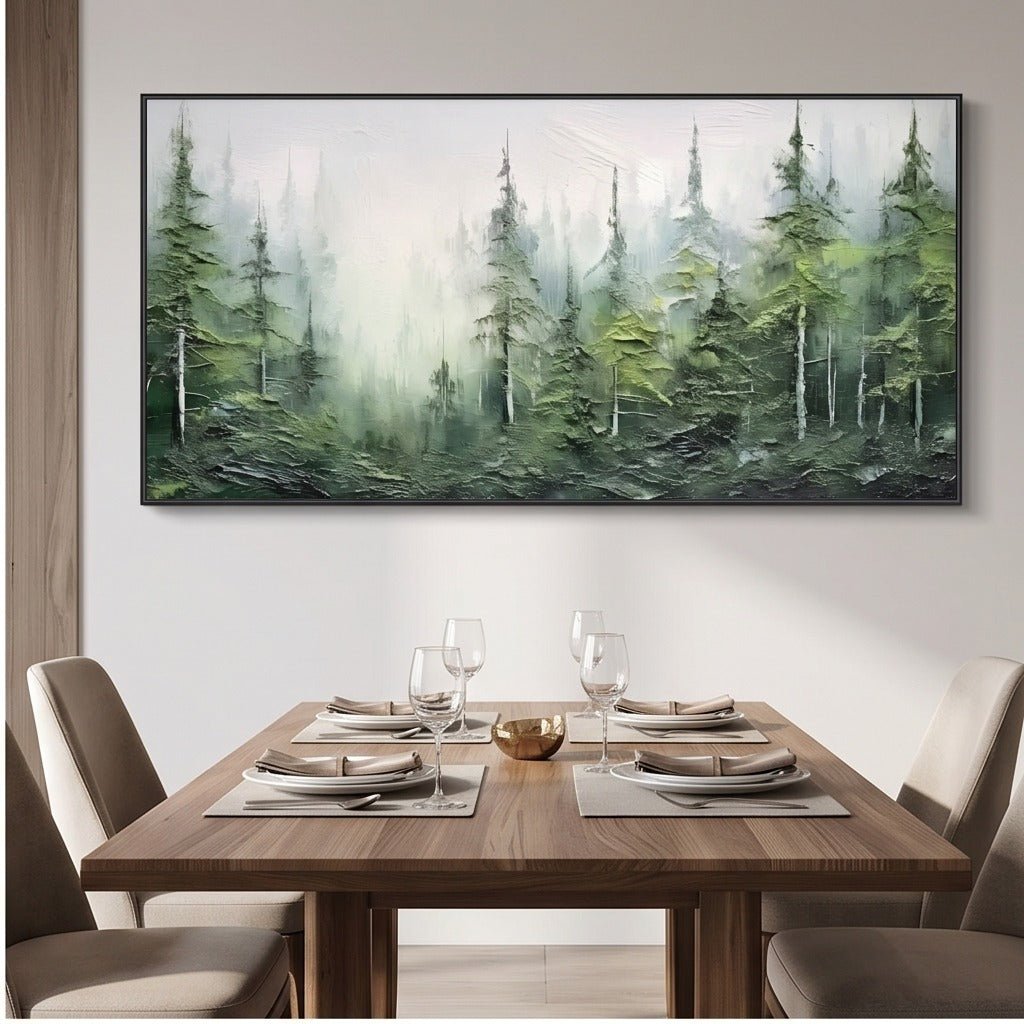 Textured Green Forest Wall Art #TO244 - Tactile Atelier