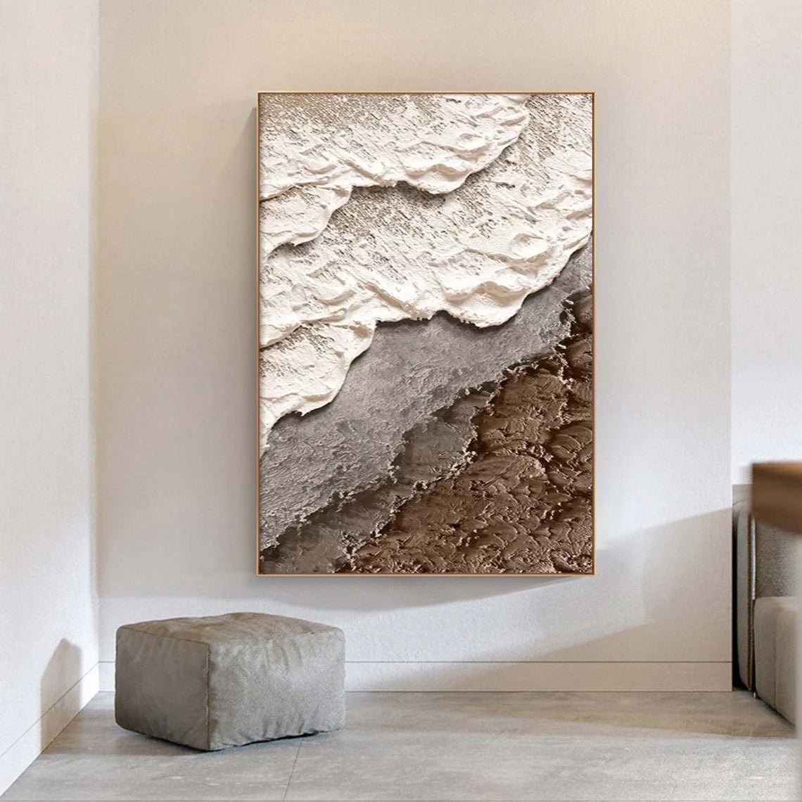 Textured Neutral Abstract Wall Art MT319 - Tactile Atelier