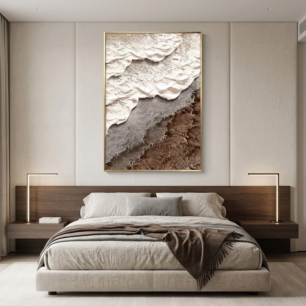 Textured Neutral Abstract Wall Art MT319 - Tactile Atelier