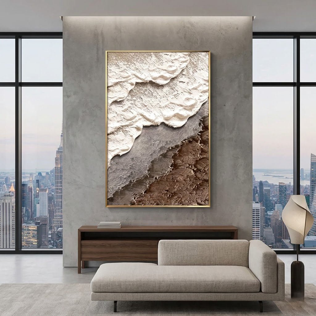 Textured Neutral Abstract Wall Art MT319 - Tactile Atelier