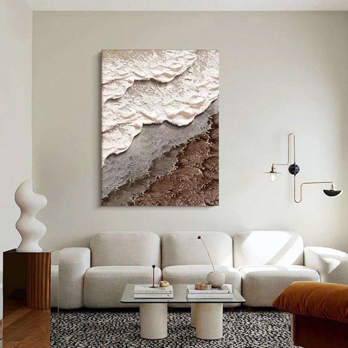 Textured Neutral Abstract Wall Art MT319 - Tactile Atelier