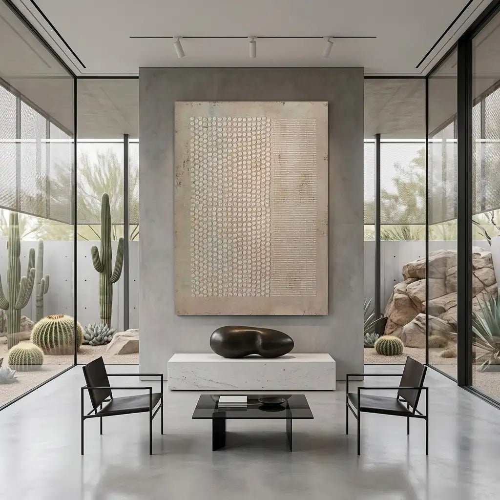 Textured Neutral Abstract Wall Art MT333 - Tactile Atelier