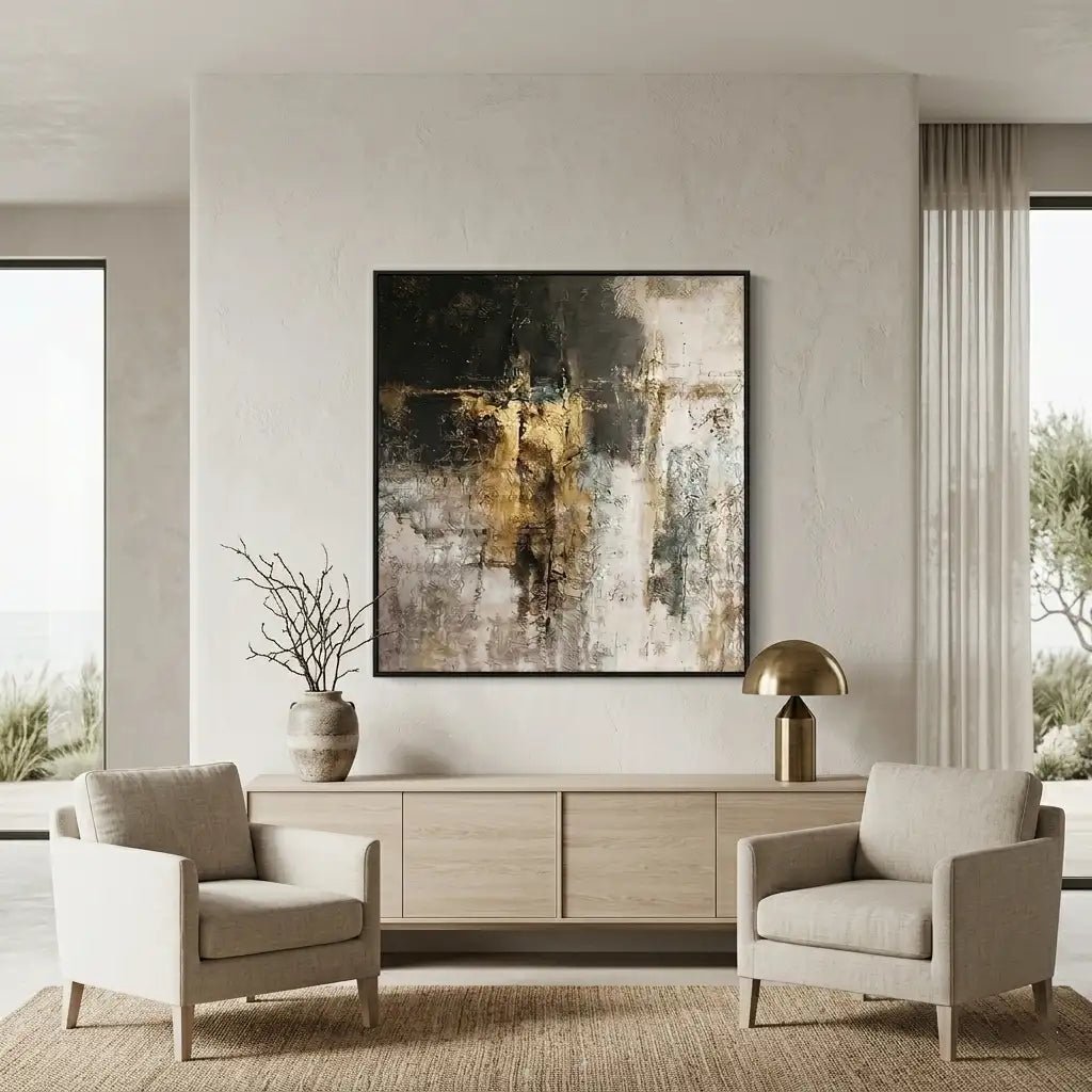 Textured Neutral Abstract Wall Art TA104 - Tactile Atelier