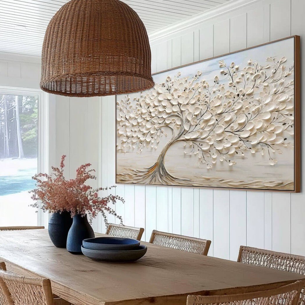 Textured Neutral Tree Wall Art MT349 - Tactile Atelier