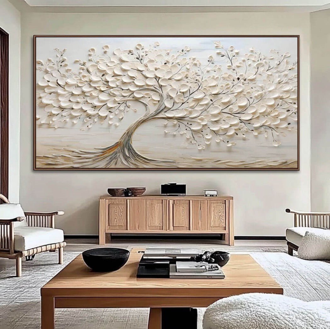 Textured Neutral Tree Wall Art MT349 - Tactile Atelier
