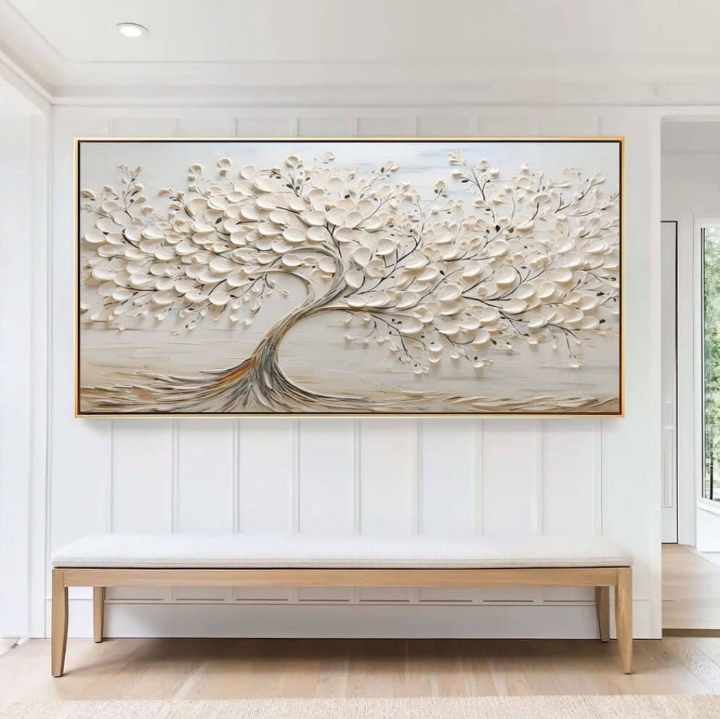 Textured Neutral Tree Wall Art MT349 - Tactile Atelier