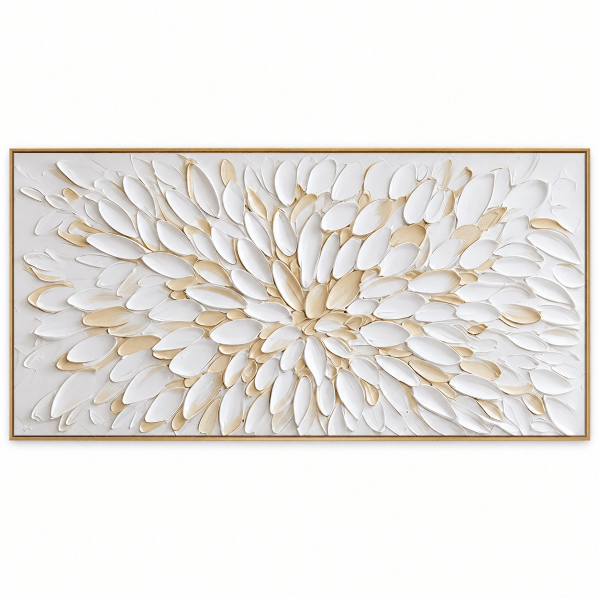 Textured White Floral Wall Art #TO175 - Tactile Atelier
