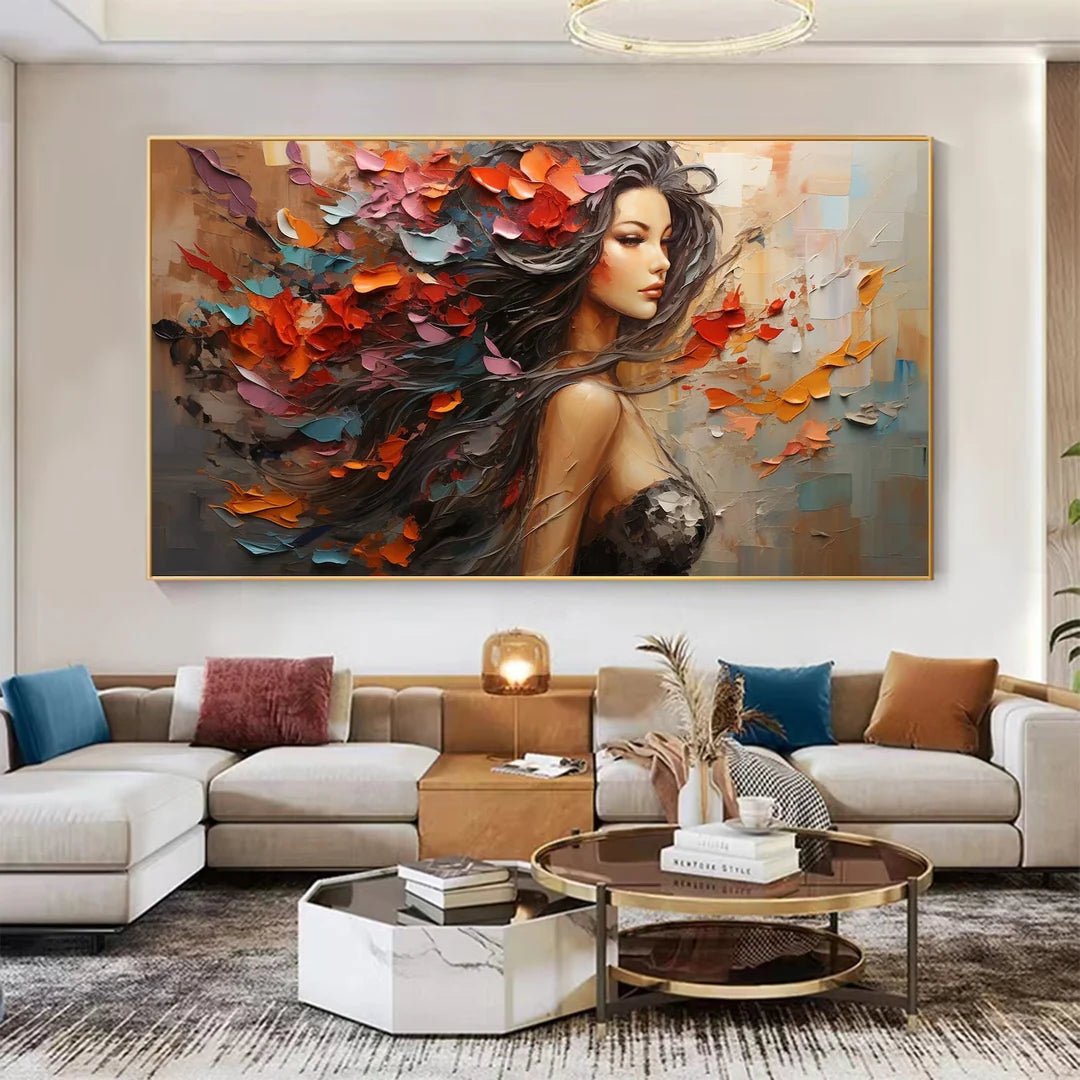 Textured Woman Portrait Wall Art #TO102 - Tactile Atelier