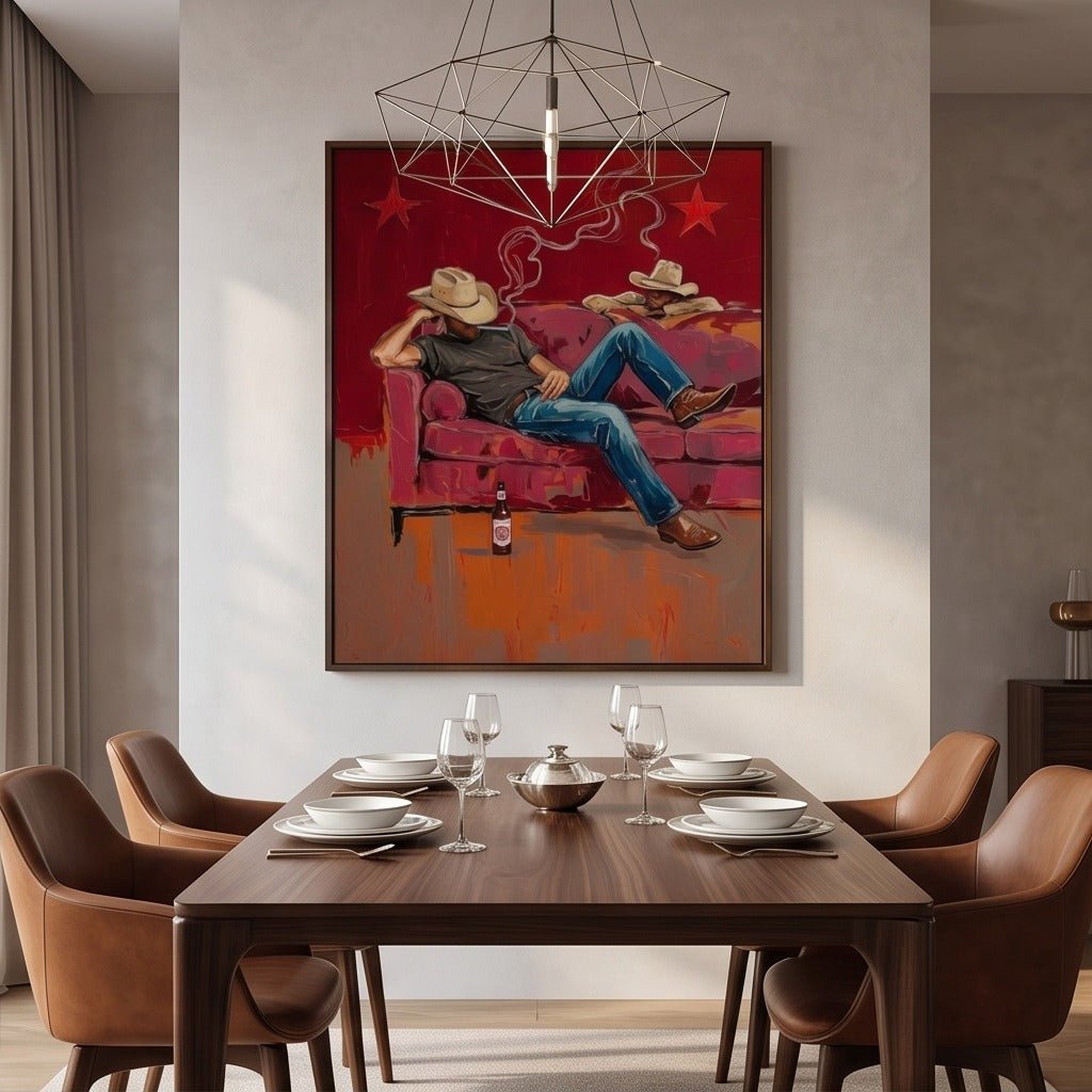 Western Cowboy Wall Art #TO077 - Tactile Atelier