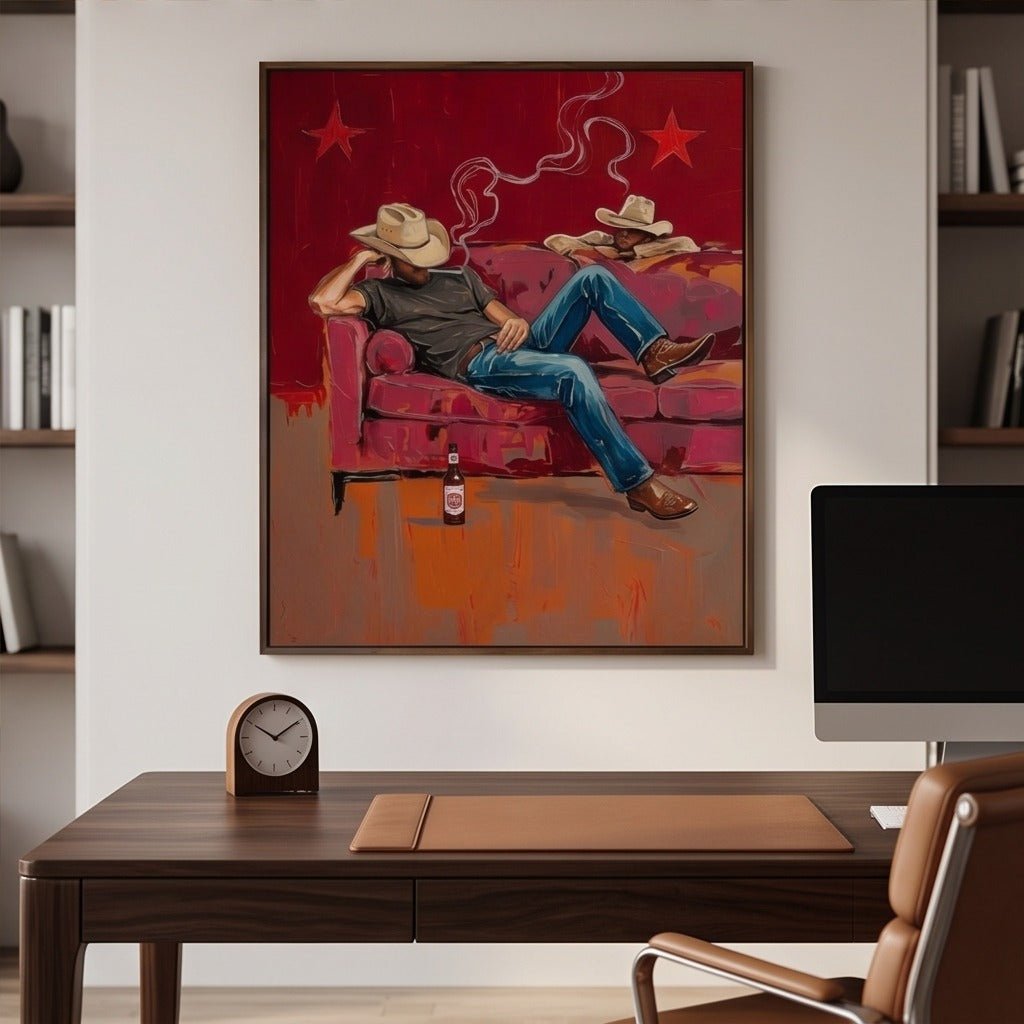 Western Cowboy Wall Art #TO077 - Tactile Atelier