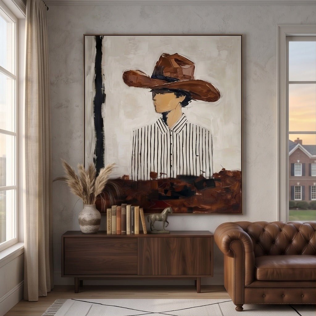 Western Cowboy Wall Art #TO089 - Tactile Atelier