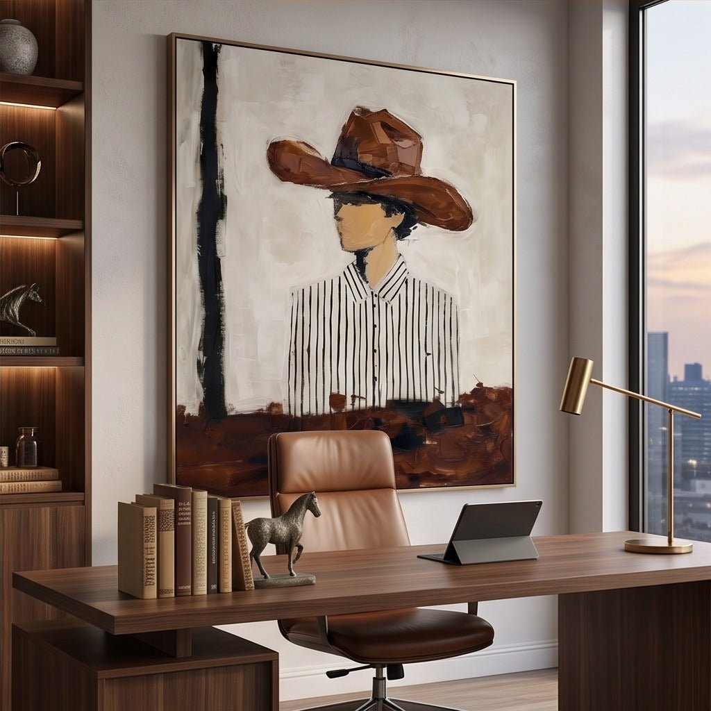 Western Cowboy Wall Art #TO089 - Tactile Atelier