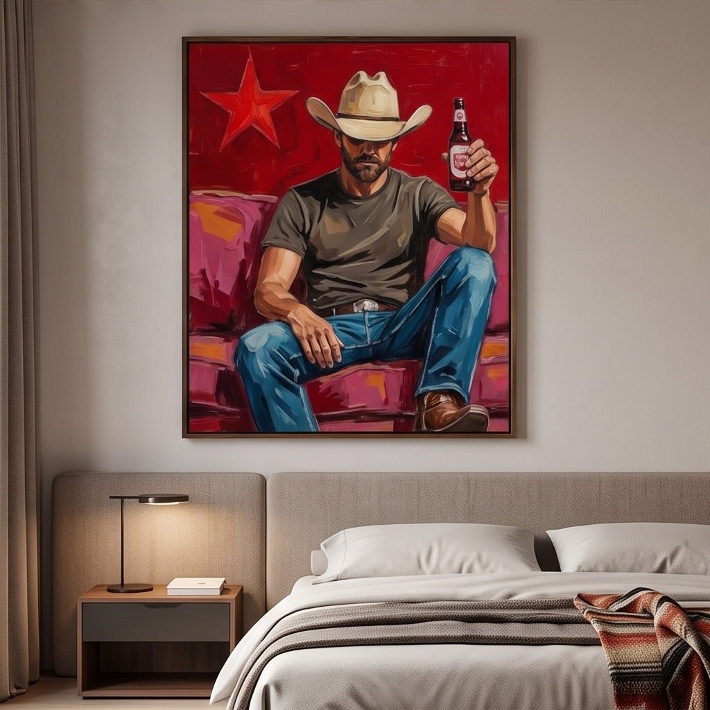 Western Cowboy Wall Art #TO090 - Tactile Atelier
