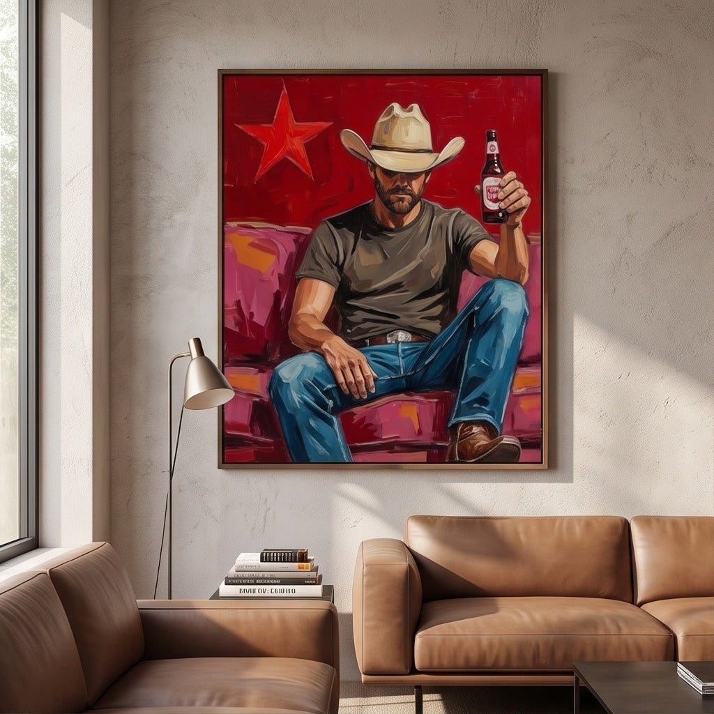 Western Cowboy Wall Art #TO090 - Tactile Atelier