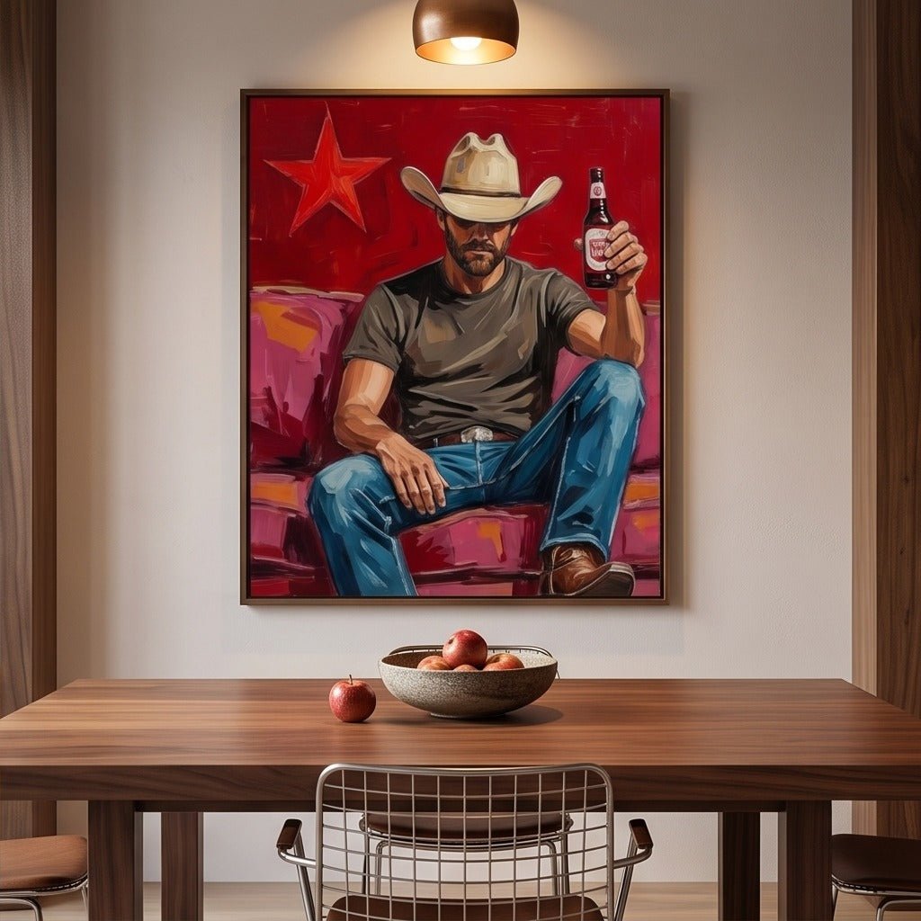 Western Cowboy Wall Art #TO090 - Tactile Atelier