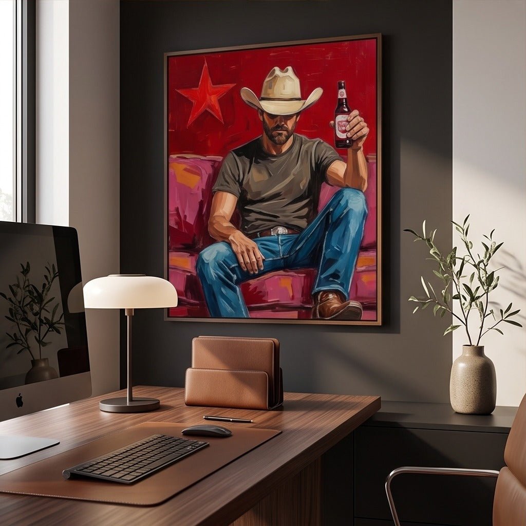 Western Cowboy Wall Art #TO090 - Tactile Atelier
