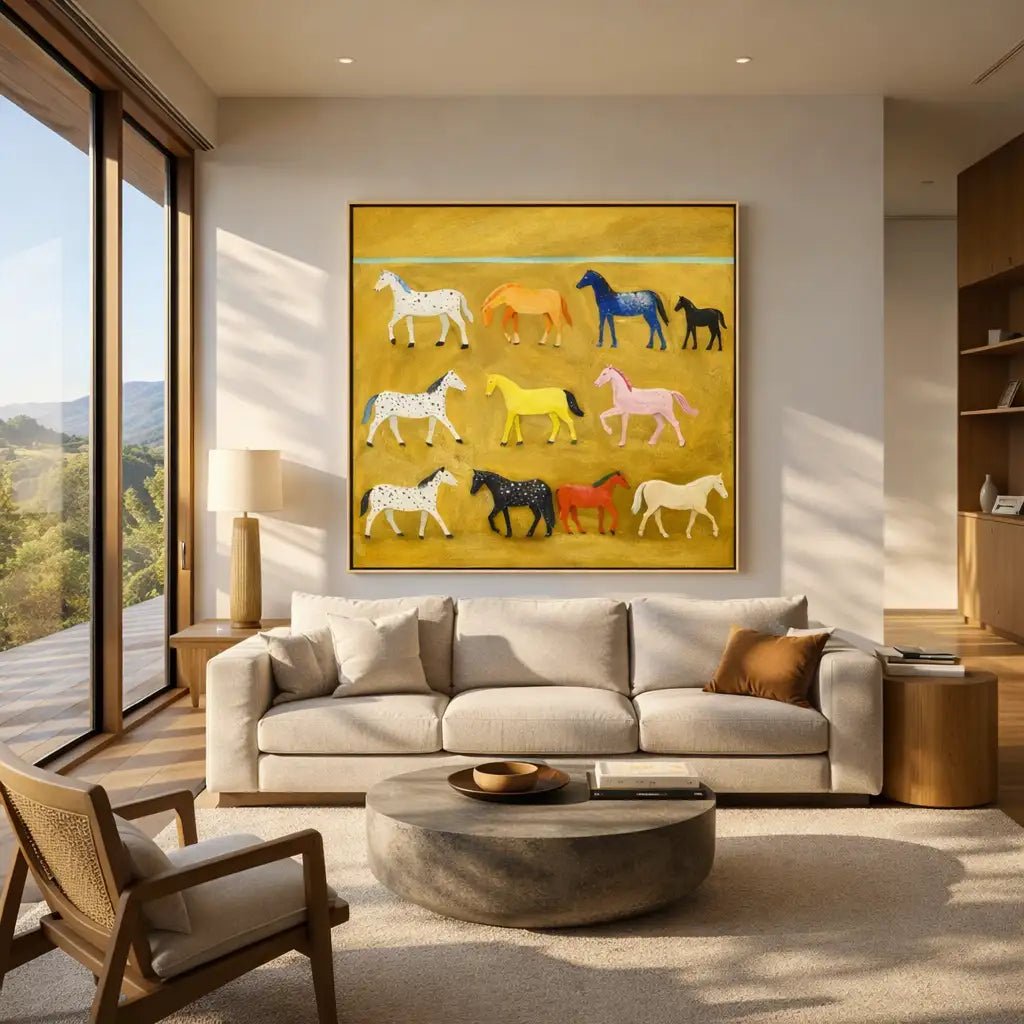 Whimsical Horse Wall Art HW040 - Tactile Atelier
