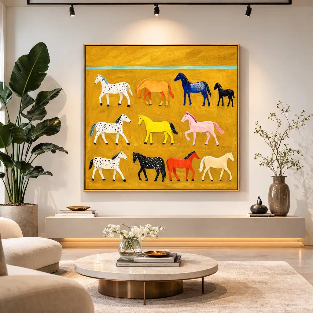Whimsical Horse Wall Art HW040 - Tactile Atelier